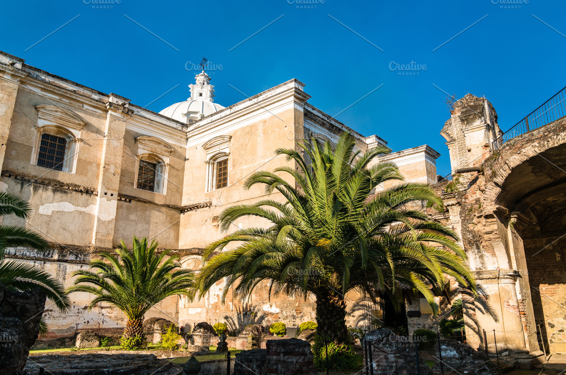 Ruins of san francisco convent in an stock photo containing antigua and, an Architecture Photo by Leonid Andronov