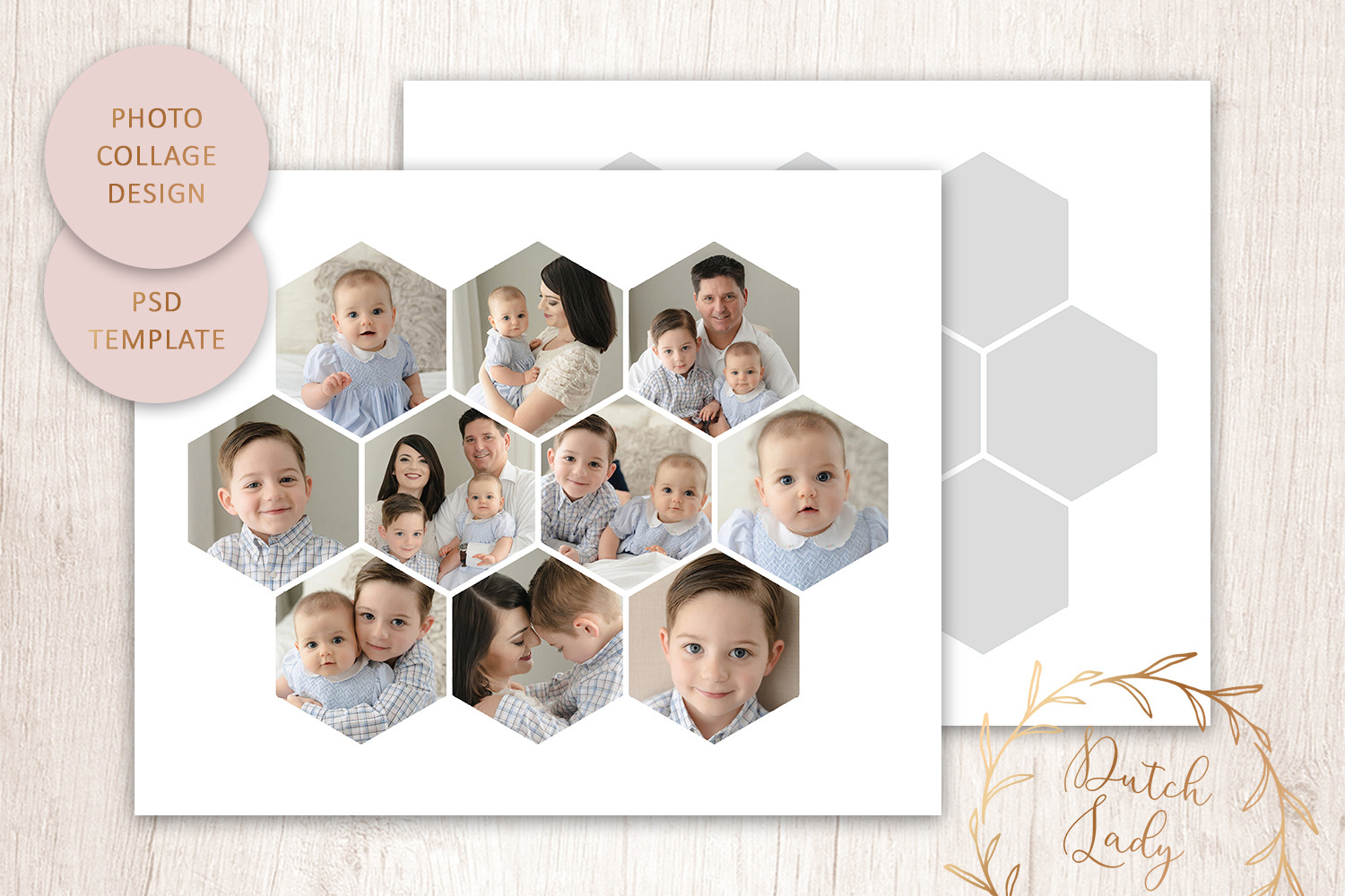 PSD Photo Collage Template #6, a Stationery Template by The Dutch Lady ...