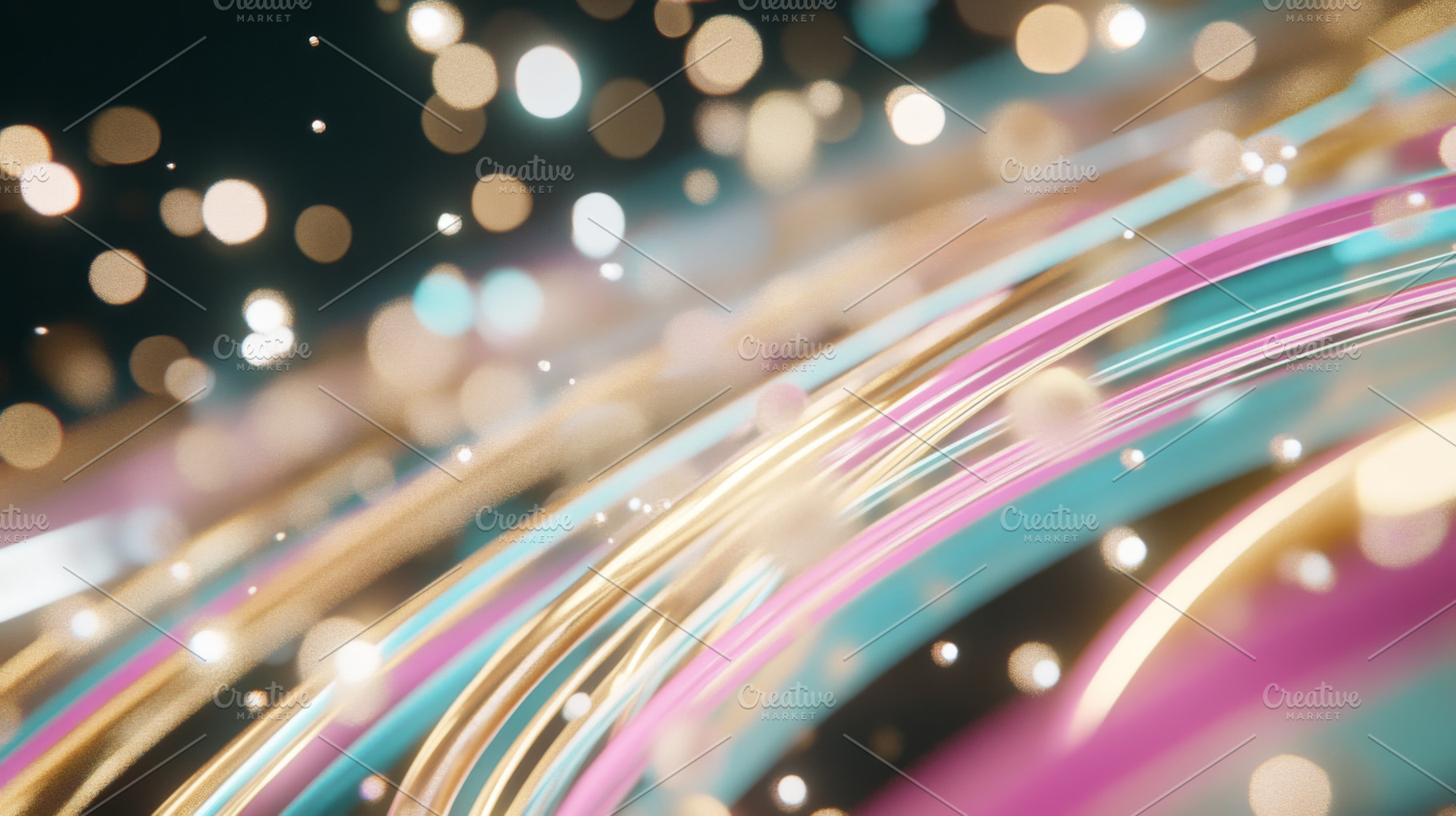 Colorful lights streak across dark b, a Photo by Dvoevnore photos