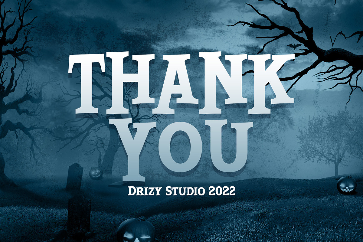 Hitrun – Bouncy Spooky Font, a Serif Font by Drizy (Photo 10 of 10)