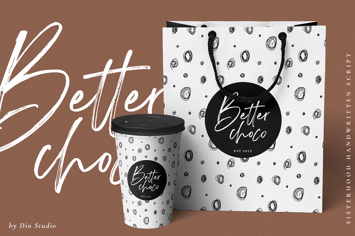 Sisterhood - Chic Brush Font, a Script Font by din-studio.com (Photo 15 of 16)