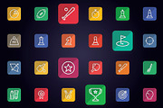 Sports, Games & Fitness Flat Icons, a Solid Icon by FlatLineIcons (Thumbnail 4 of 5)