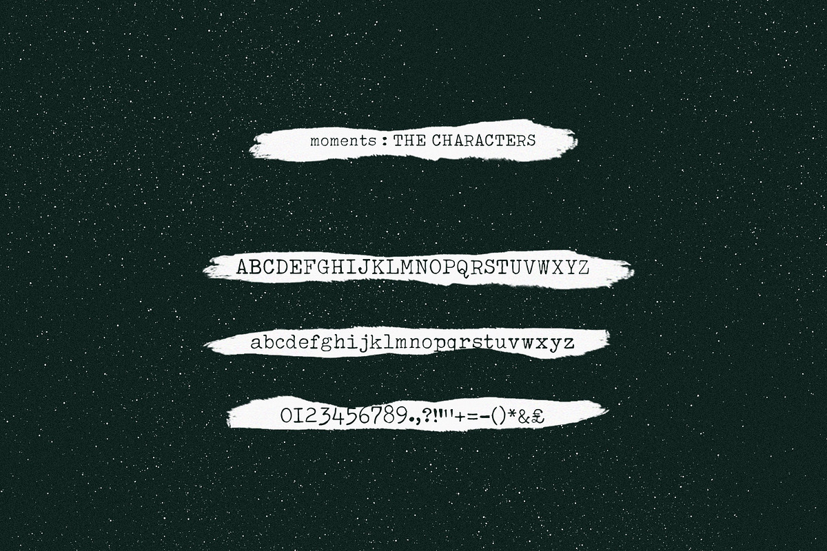 Moments | Typewriter Font preview 7