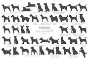Terrier dogs Silhouettes, an Animal Illustration by pet design shop (Thumbnail 8 of 13)
