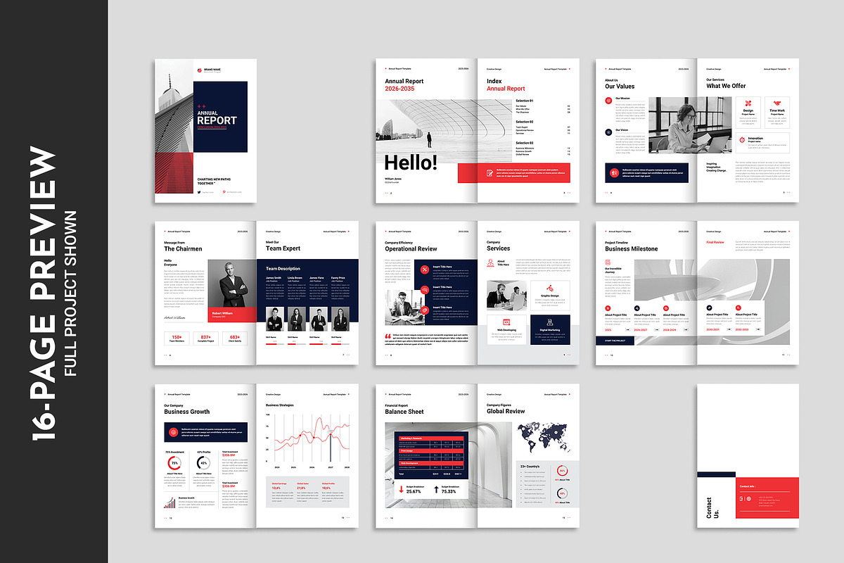 Annual Report Template, a Brochure Template by Spark_Creative (Photo 12 of 12)