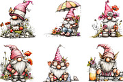 Scandi Summer Gnomes Clipart, an Illustration by Designking (Thumbnail 3 of 5)