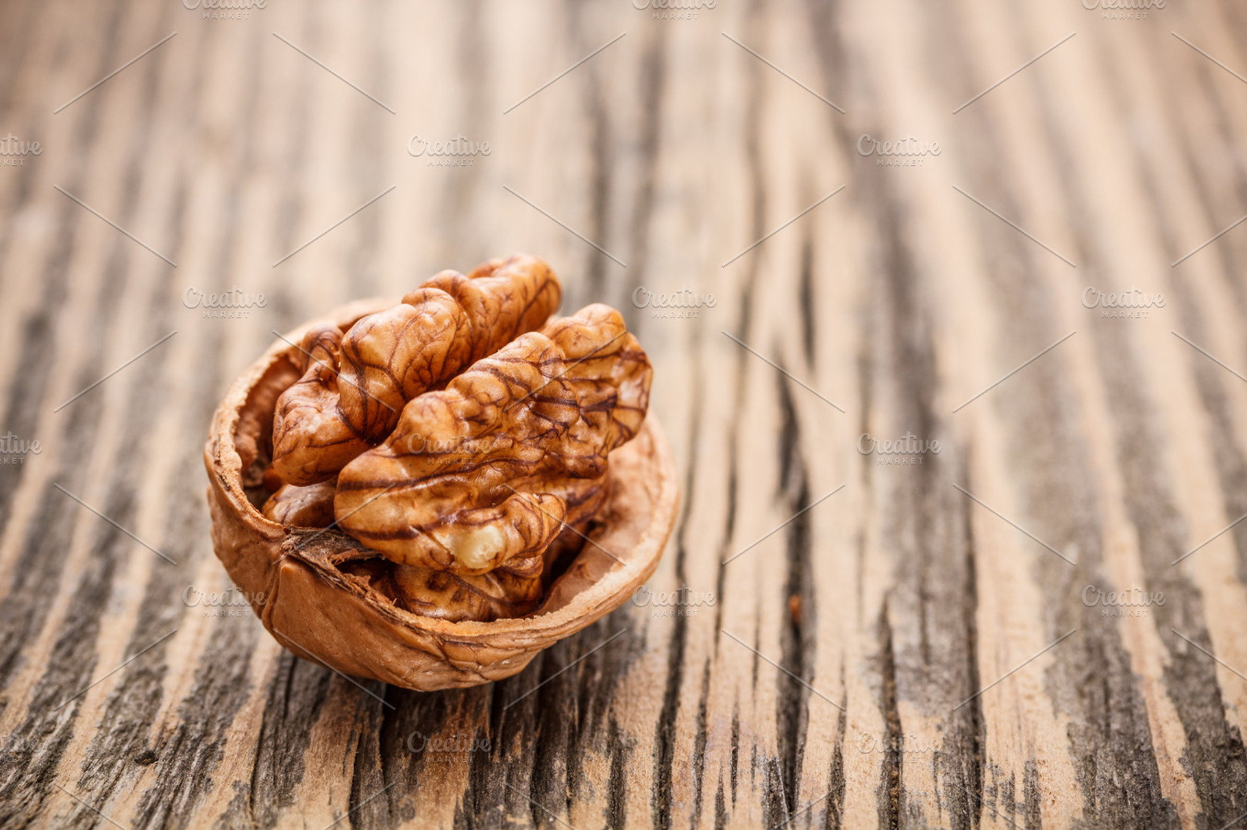 Walnuts Featuring Broken Brown And Closeup