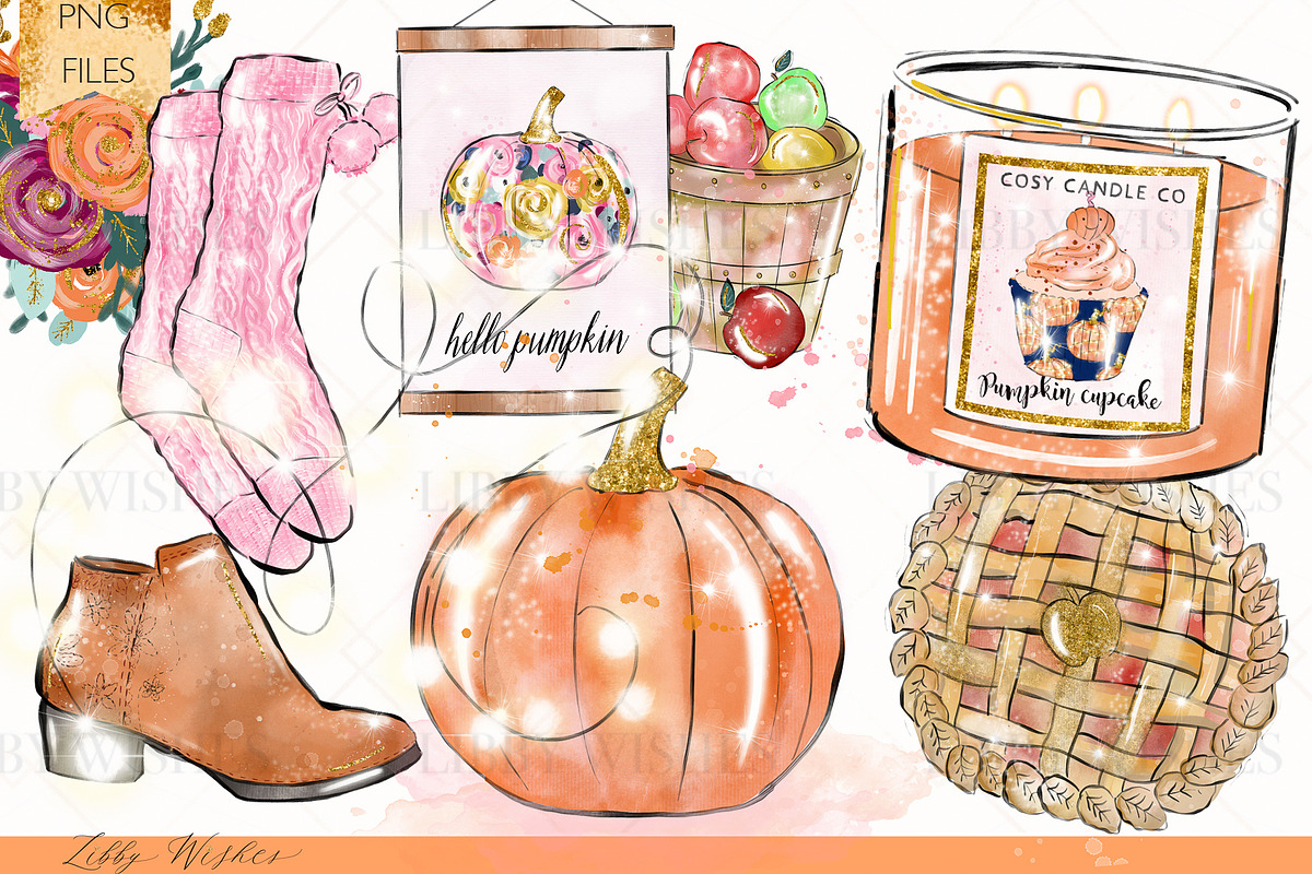 Cosy Fall Autumn Clipart, an Illustration by Libby Wishes (Photo 3 of 8)