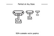Pulley Crane Hook Icons Set, an Outline Icon by Designfour (Thumbnail 7 of 7)