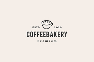 Coffee Bakery Hipster Vintage Logo