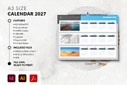 A3 Size Calendar 2027 Template, a Stationery Template by MstArtwork (Thumbnail 5 of 5)