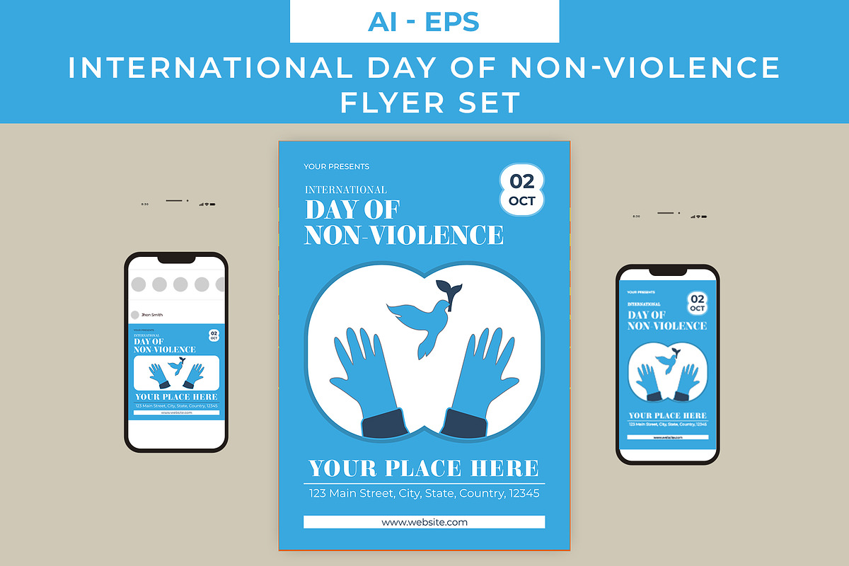 Non-Violence Flyer Set
