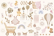 Watercolor Boho Baby Nursery Set, an Animal Illustration by Pati Paints (Thumbnail 4 of 15)