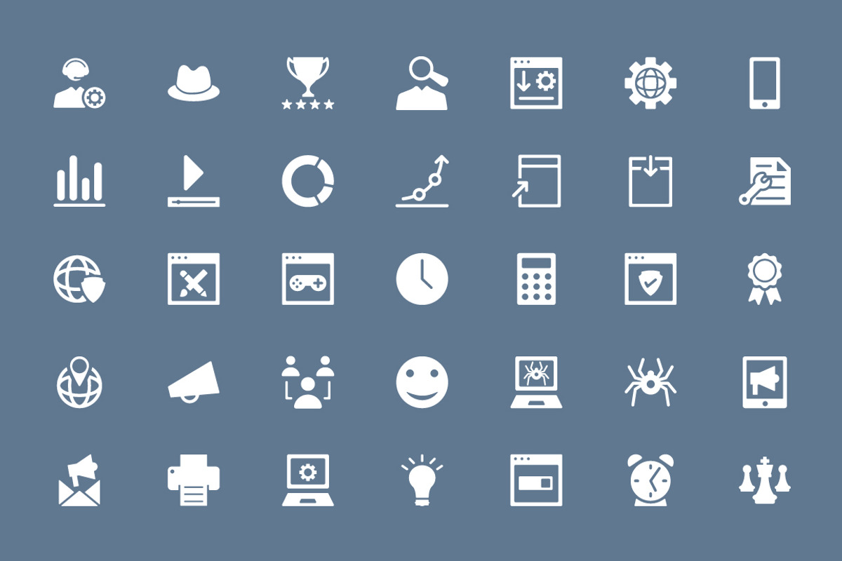 150+ Online Marketing Icons preview 5