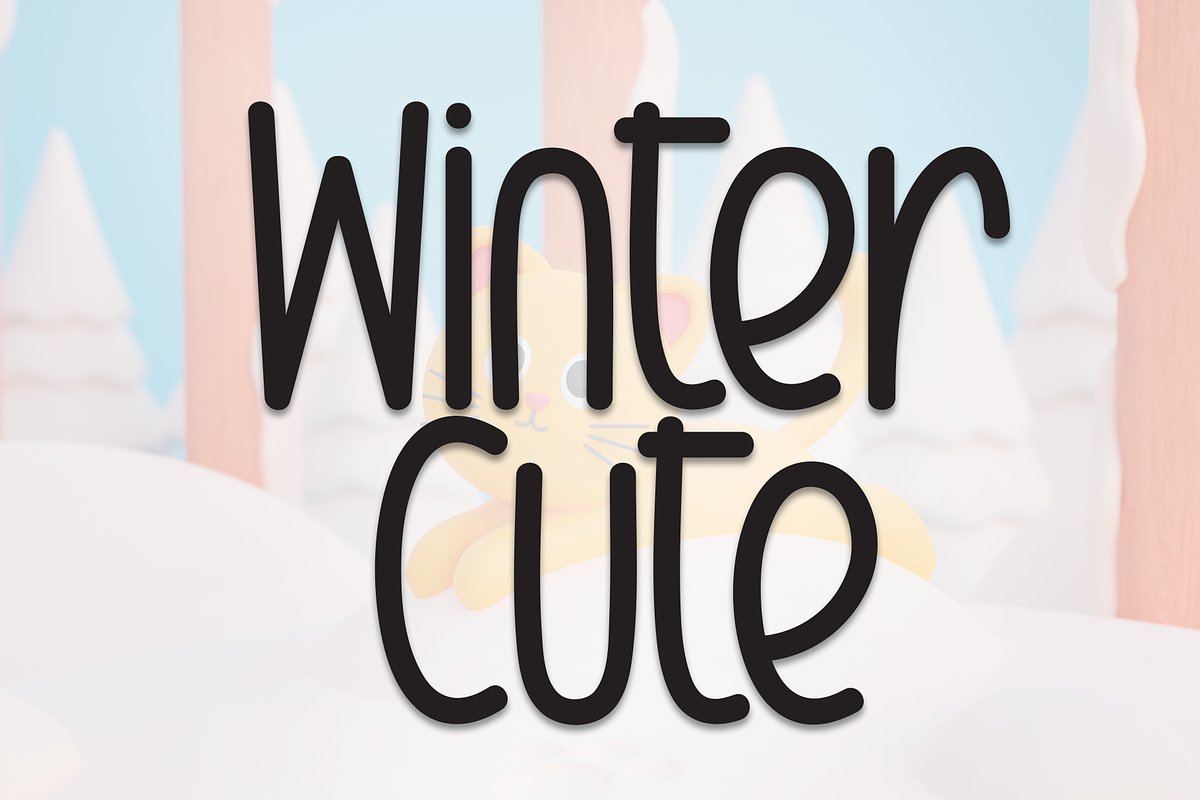 Winter Cute | Script Font, a Script Font by Scratchones (Photo 1 of 8)