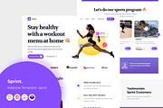 Sport Landing Page Website Template, a Landing Page Template by Minialis (Thumbnail 1 of 2)
