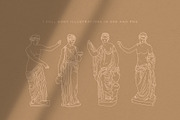 Aesthetic Greek Sculpture Line Art, an Illustration by Rough Edges Supply Co. (Thumbnail 7 of 14)