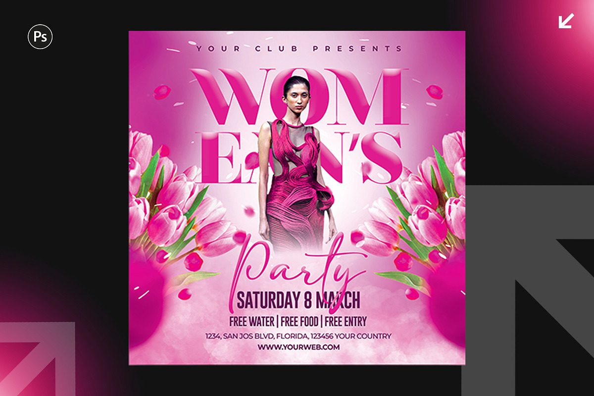 6 Women's party Flyer Design Bundle, a Flyer Template by Shajib Shikder (Photo 3 of 7)