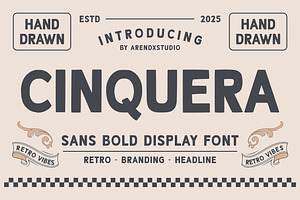 Cinquera – Sans Bold Display Font
