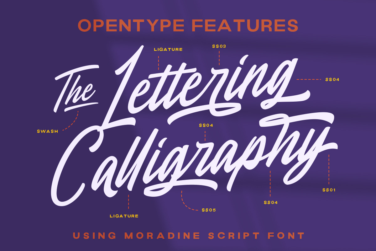 Moradine - Script Font, a Script Font by Letterhend Studio (Photo 3 of 9)