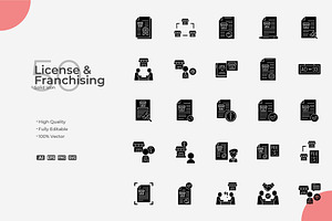 License & Franchising Solid Icons, a Solid Icon by Bloodline