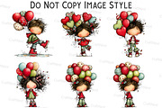 Whimsical Cute Kids With Balloons, an Illustration by Craft Nest (Thumbnail 6 of 7)