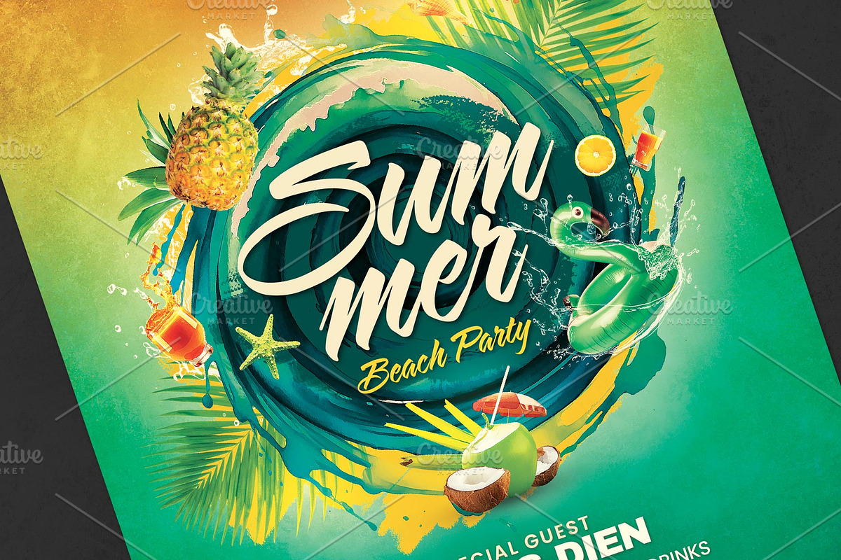 Summer Flyer Template, a Flyer Template by Tarommir (Photo 4 of 4)