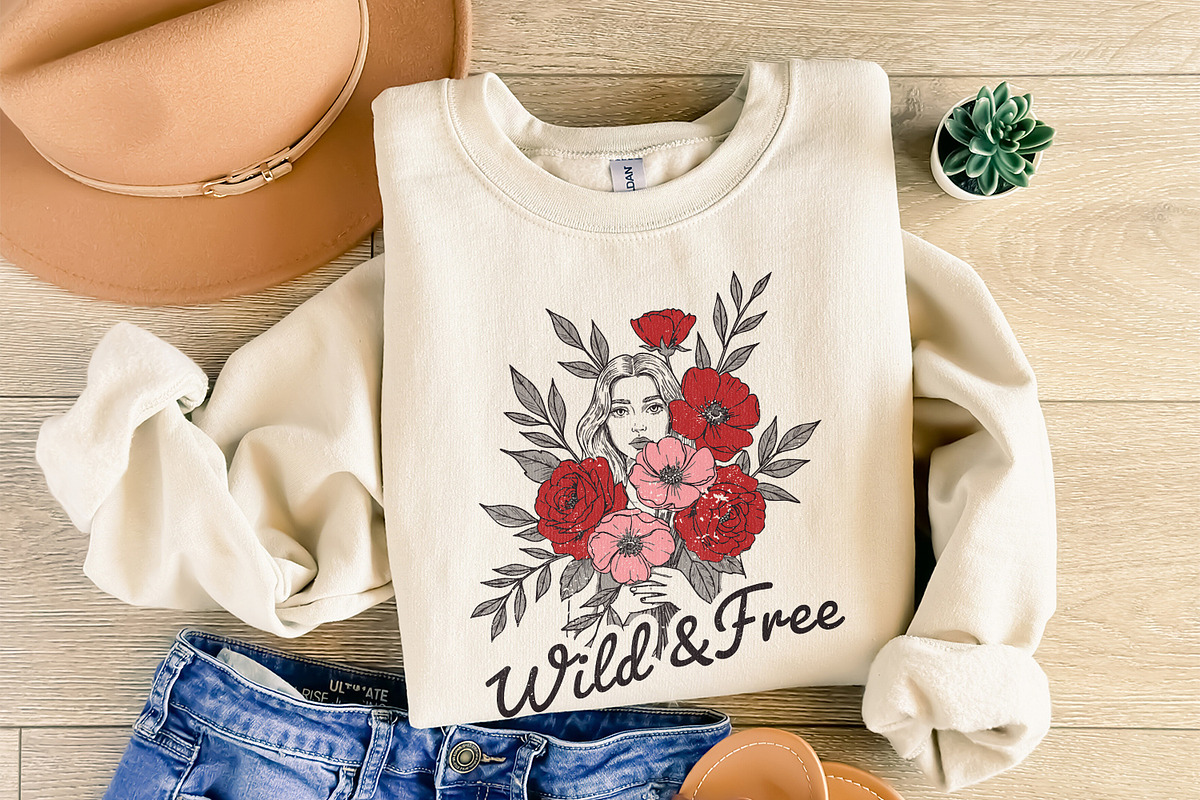 Wild And Free Png, Vintage Retro, an Illustration by SharpMarketplace (Photo 8 of 9)