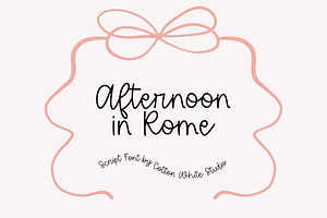 Afternoon in Rome