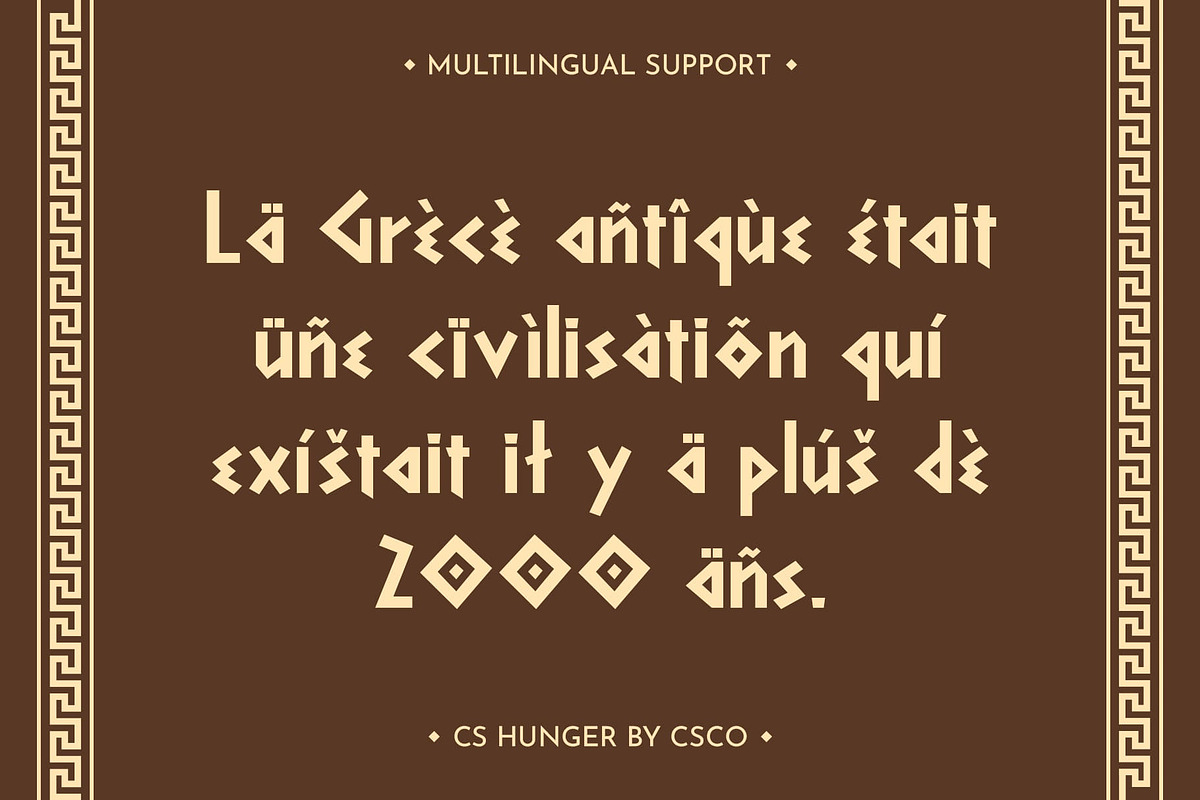 CS Hunger – Ancient Greek Font, a Sans Serif Font by Craft Supply Co. (Photo 5 of 8)