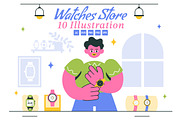 10 Watches Store Illustration, an Object Illustration by denayunebgt (Thumbnail 1 of 4)