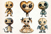 Halloween Gothic Voodoo Doll Clipart, an Illustration by Dream Creation (Thumbnail 2 of 7)