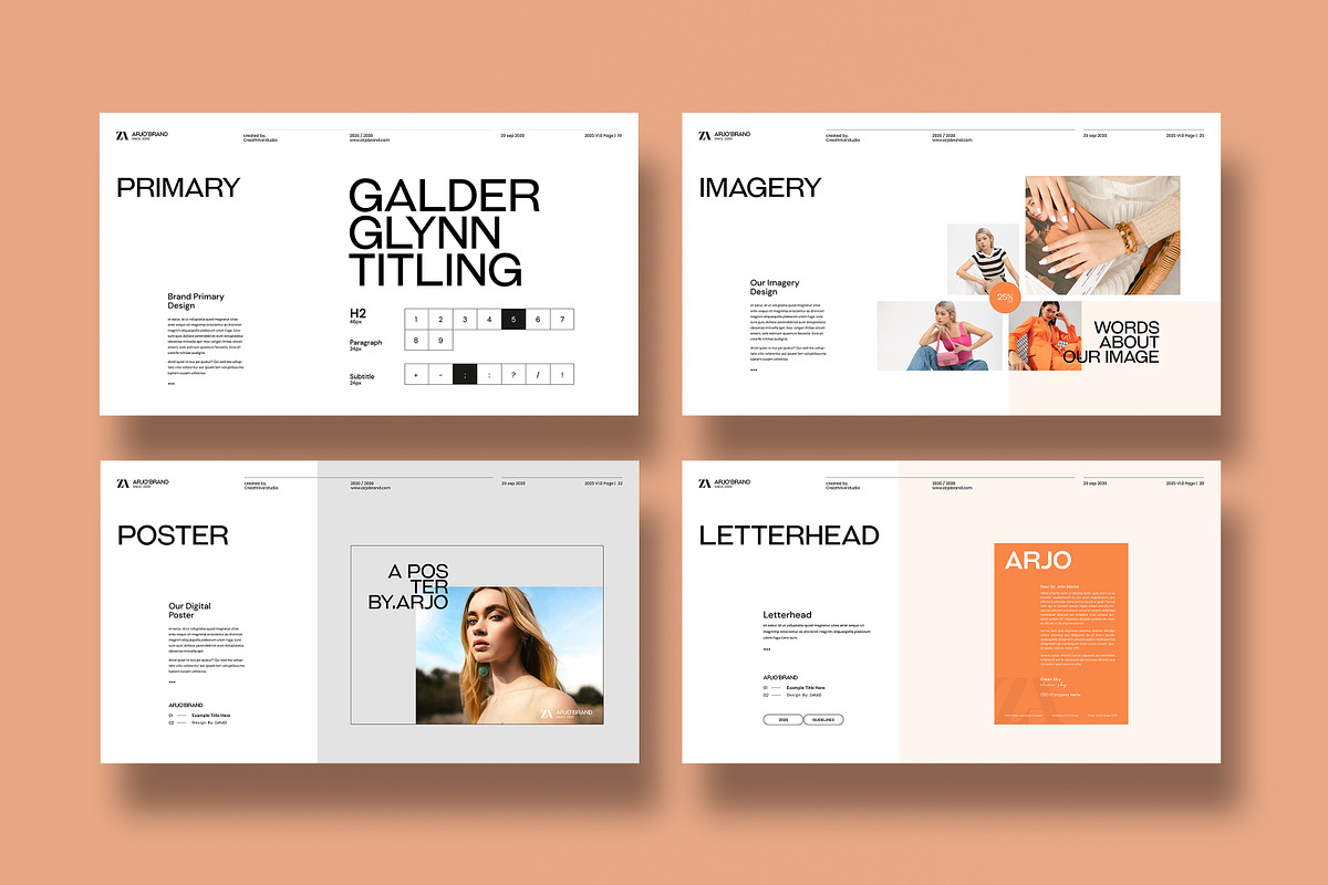 ARJO | Brand Guidelines Canva, a Presentation Template by creathrivestudio (Photo 12 of 13)