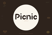 Picnic-groovy warm typeface, a Handwritten Font by Lettra Studio (Thumbnail 1 of 21)