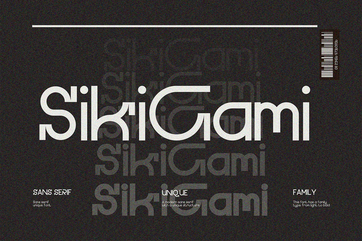 Sikigami - Family Font, a Sans Serif Font by Boril Std (Photo 1 of 13)