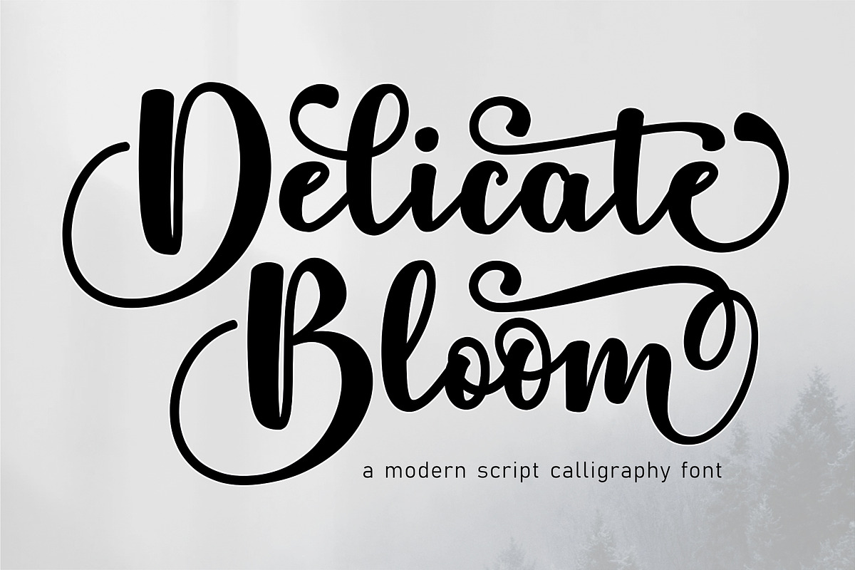 Delicate Bloom, a Script Font by Raffa Creative (Photo 1 of 8)