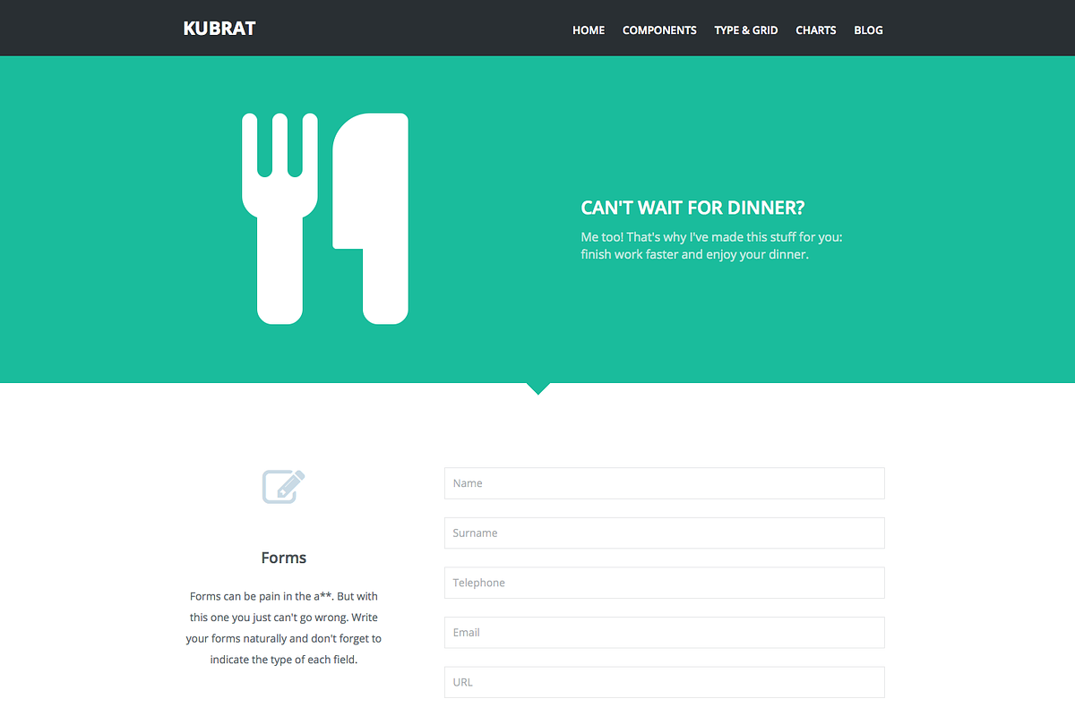 Kubrat Responsive Template, a Websites & App Template by NikoKolev (Photo 3 of 5)