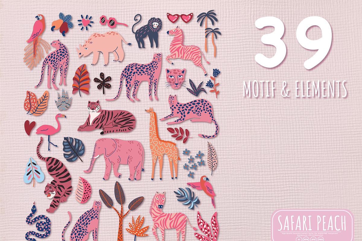 Safari Peach, a Pattern Graphic by MSNTY STUDIOX (Photo 4 of 23)