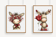 Whimsical Spring Donkey Clipart, an Illustration by Libby Wishes (Thumbnail 2 of 7)