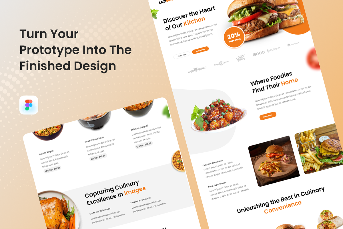 Lazismu - Food Landing Page, a Landing Page Template by SquidPixey (Photo 4 of 5)