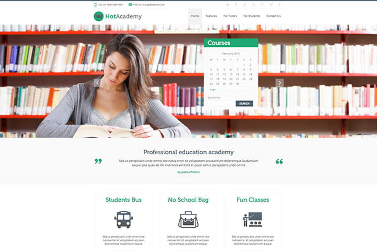 Hot Academy, a WordPress Template by hot-themes (Photo 4 of 4)