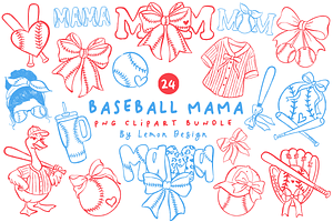 Baseball Mama PNG Clipart, a Sport Illustration by LemonDesign