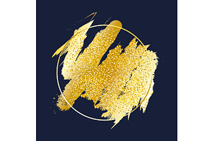 golden paint emblem, an Object Illustration by studiogstock