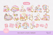 Self Love Silly Goose Clipart, an Animal Illustration by Blumensdiary (Thumbnail 2 of 6)