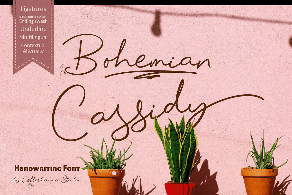 Bohemian Cassidy Font, a Handwritten Font by Letterhanna Studio (Photo 2 of 12)