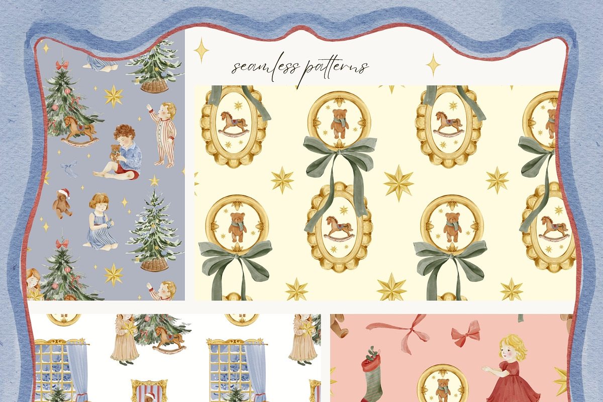 Watercolor Nostalgic Christmas, a Seasonal Illustration by ArtMaslyana (Photo 9 of 12)