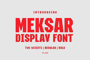 Meksar | Display Font