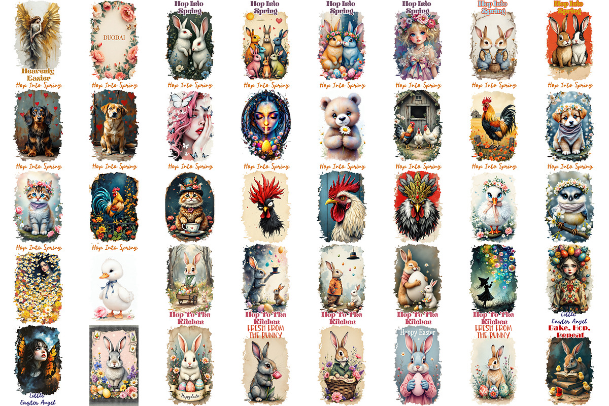 Happy Easter Kitchen Towel, a Decorative Illustration by ElenazlataArt (Photo 4 of 5)
