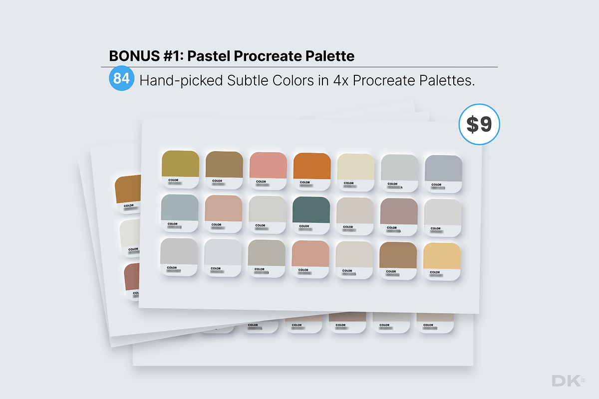 Neon Color Swatches for Procreate, a Palette Add-On by Designer's Kit Co (Photo 5 of 10)