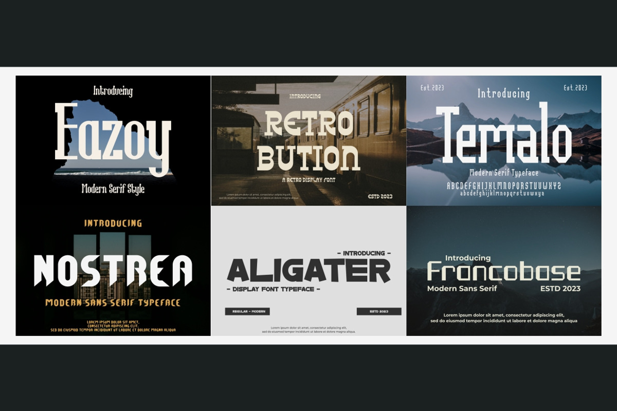 Modern Display Font Bundle, a Font by MaikoHatta